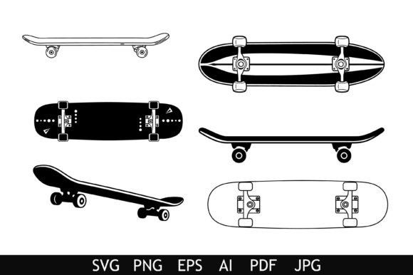 Download Minimal Skateboard Vector Pack - Skateboard Collection