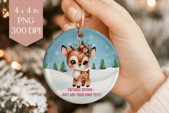 Download Baby Deer Christmas Ornament PNG - Deer christmas Collection