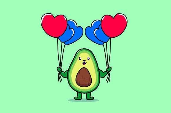 Download Valentine Avocado is Skydiving with Love - Premium Resources