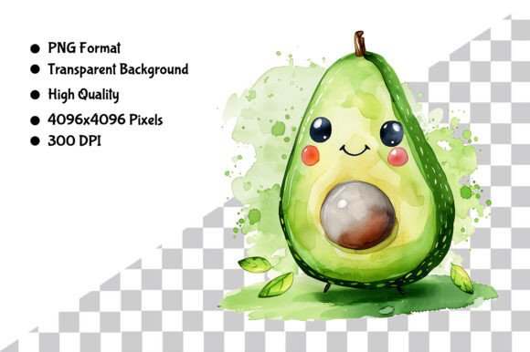 Download Watercolor Baby Avocado PNG - Avocado png Collection