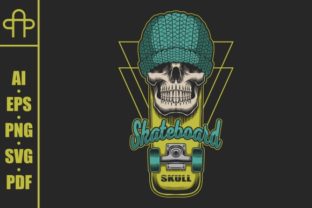 Download Skull Skateboard Vector Illustration - Skateboard Collection