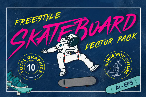Download Freestyle Skateboard - Vector Pack - Skateboard Collection